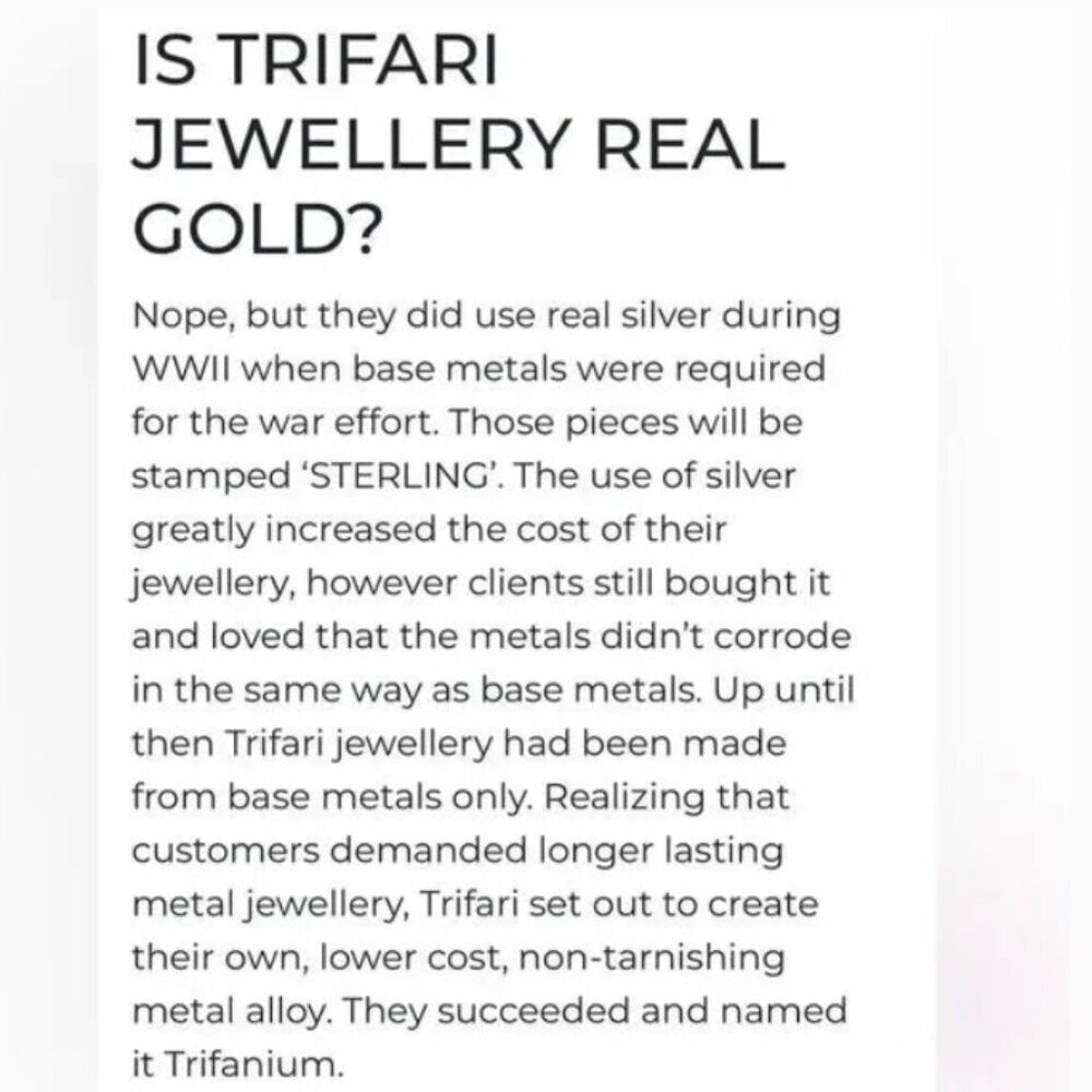 Trifari@ Necklace Gold Flat Snake 24” Style #8060 Flat Herringbone Chain NWT - Picture 13 of 14